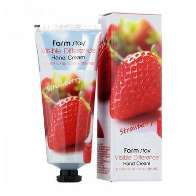 Крем для рук з екстрактом полуниці Farmstay Visible Difference Hand Cream Strawberry 50 мл - основне фото
