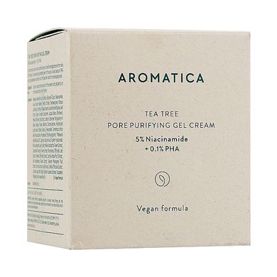 Крем-гель з ніацинамідом 5% та PHA кислотою Aromatica Tea Tree Pore Purifying Gel Cream 100 мл - основне фото