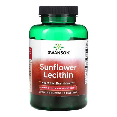 Соняшниковий лецитин Swanson Sunflower Lecithin From Non-Gmo Sunflower Seeds 1200 мг 90 шт - основне фото