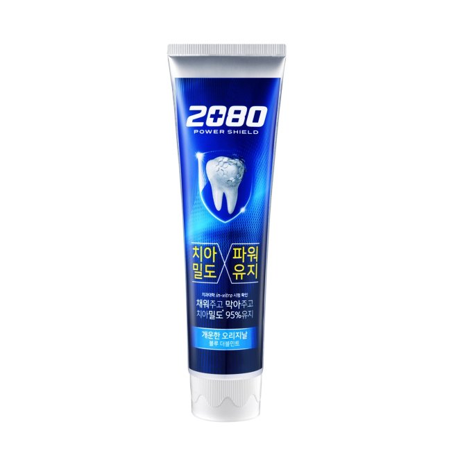 Укрепляющая зубная паста с экстрактом мяты Aekyung 2080 Power Shield Blue Double Mint 120 мл - основное фото