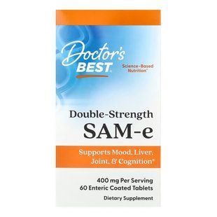 Аденозилметіонін Doctor's Best Double Strength SAM-e 400 mg 60 шт - основне фото
