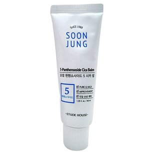 Бальзам для лица с пантенолом и мадекассосидом Etude House Soon Jung 5-Panthensoside Cica Balm 40 мл - основное фото