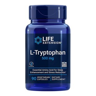 L-триптофан в капсулах Life Extension L-Tryptophan 500 mg 90 шт - основное фото