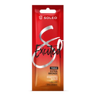 Лосьон для загара в солярии с тингл-эффектом SOLEO Glamour So Excited Tingle Extra Bronzer 15 мл - основное фото