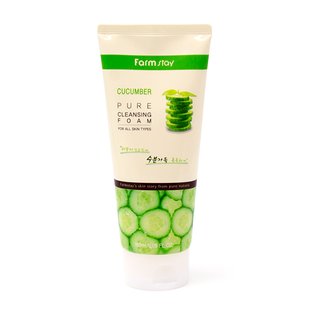 Пінка для вмивання з екстрактом огірка FarmStay Pure Cleansing Foam Cucumber 180 мл - основне фото