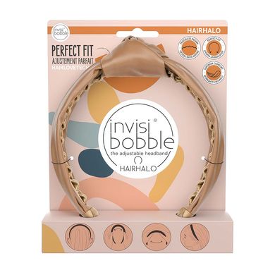 Коричневый кожаный обруч для волос Invisibobble HAIRHALO Fall In Love Hello Pumpkin Brown - основное фото