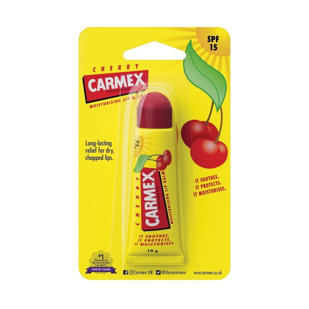 Бальзам для губ со вкусом вишни Carmex Tube Cherry SPF 15 туба 10 г - основное фото