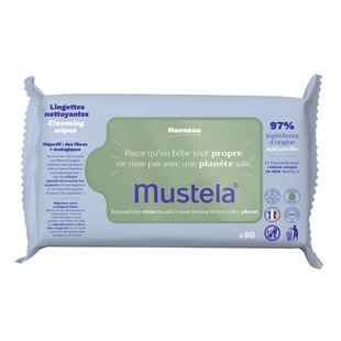 Детские влажные салфетки Mustela Toallitas Limpiadoras Con Aguacate Bio 60 шт - основное фото