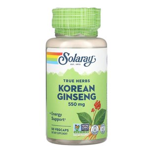 Корень корейского женьшеня в капсулах Solaray Korean Ginseng Root 550 mg 50 шт - основное фото