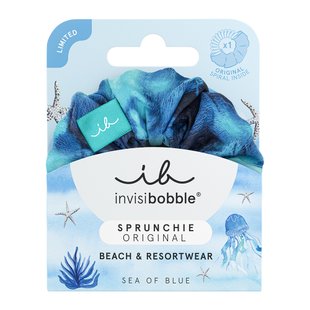 Синя резинка для волосся Invisibobble SPRUNCHIE Bikini Sea Of Blues - основне фото