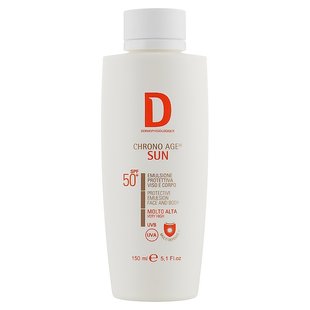 Сонцезахисна емульсія для обличчя і тіла Dermophisiologique Chrono Age Sun Emulsione Protettiva Viso E Corpo SPF 50+ 150 мл - основне фото