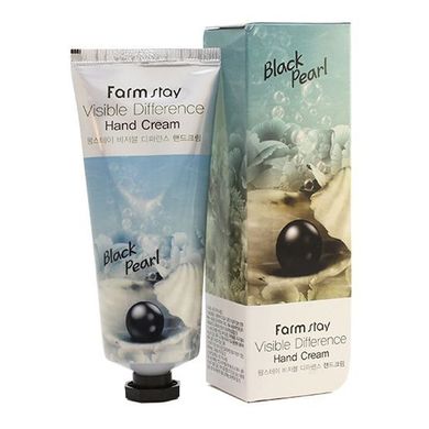 Крем для рук с экстрактом чёрного жемчуга Farmstay Visible Difference Hand Cream Black Pearl 50 мл - основное фото