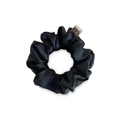 Объёмная чёрная резинка из натурального шёлка Mon Mou Silk Hair Band Black 1 шт - основное фото