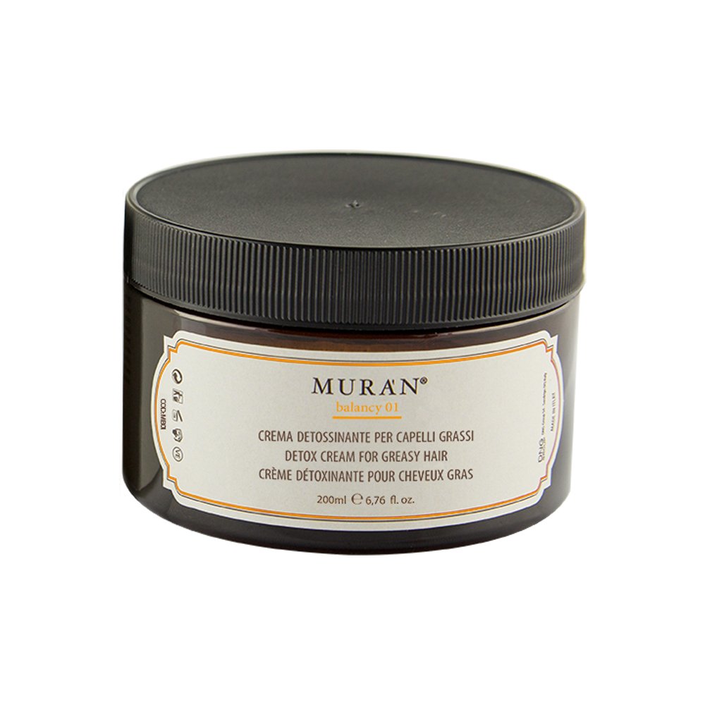 Детоксикувальна маска-крем для жирної шкіри голови Muran Balancy 01 Detox Cream for Greasy Hair 200 мл - основне фото