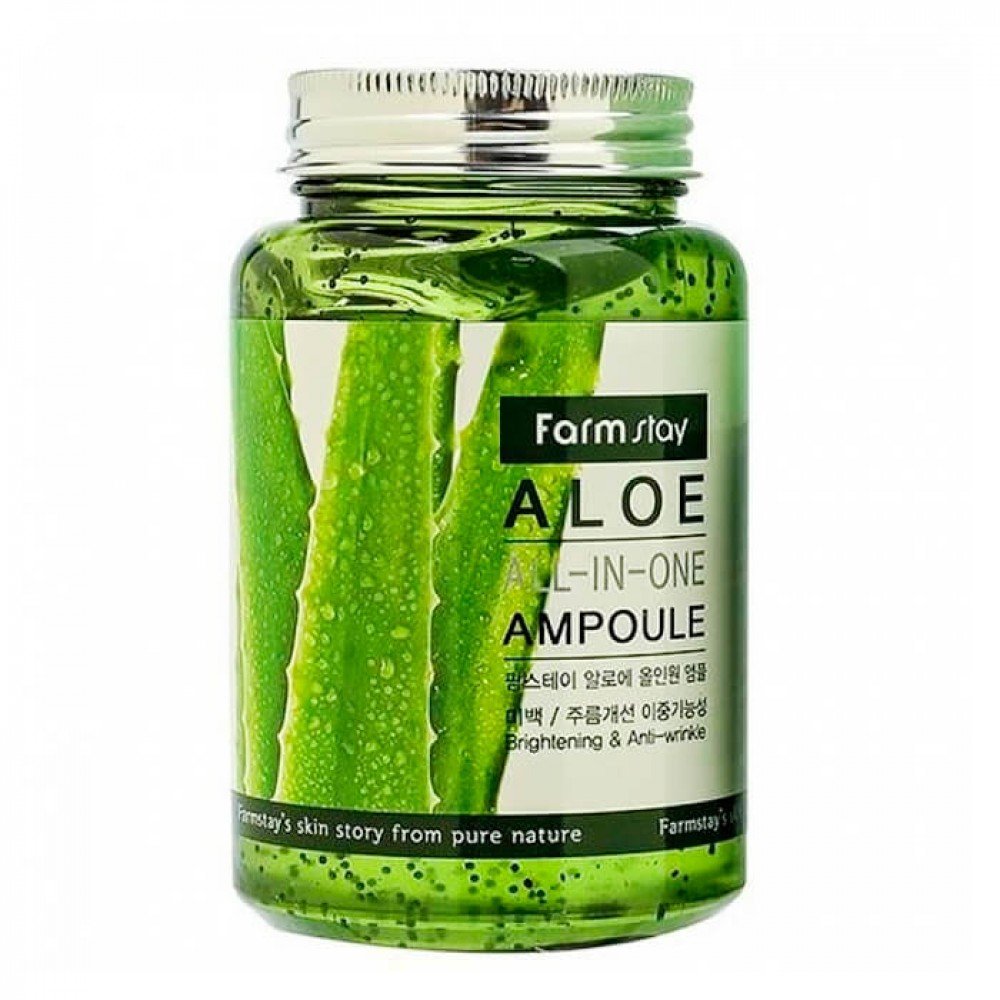 Ампульна сироватка на основі екстракту алое Farmstay Aloe All-In One Ampoule 250 мл - основне фото