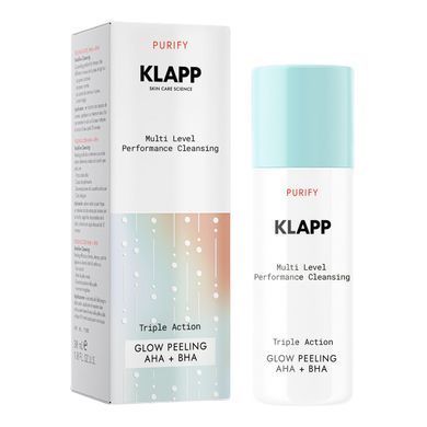 Пилинг с кислотами Klapp Purify Multi Level Performance Cleansing Triple Action Glow Peeling AHA + BHA 30 мл - основное фото