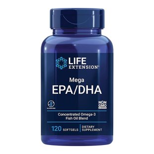 Рыбий жир с Омега-3 кислотами в капсулах Life Extension Mega EPA/DHA 120 шт - основное фото