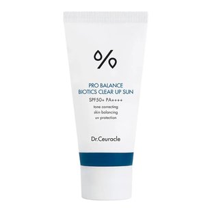 Солнцезащитный осветляющий крем с пробиотиками Dr. Ceuracle Pro Balance Biotics Clear Up Sun SPF 50+ PA++++ 50 мл - основное фото