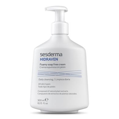 Пінистий гель для обличчя та тіла Sesderma Hidraven Foamy Soapless Cream 300 мл - основне фото