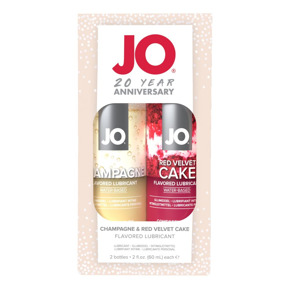 Набор оральных лубрикантов System JO Champagne & Red Velvet Cake Limited Edition 20 Year Anniversary Set - основное фото