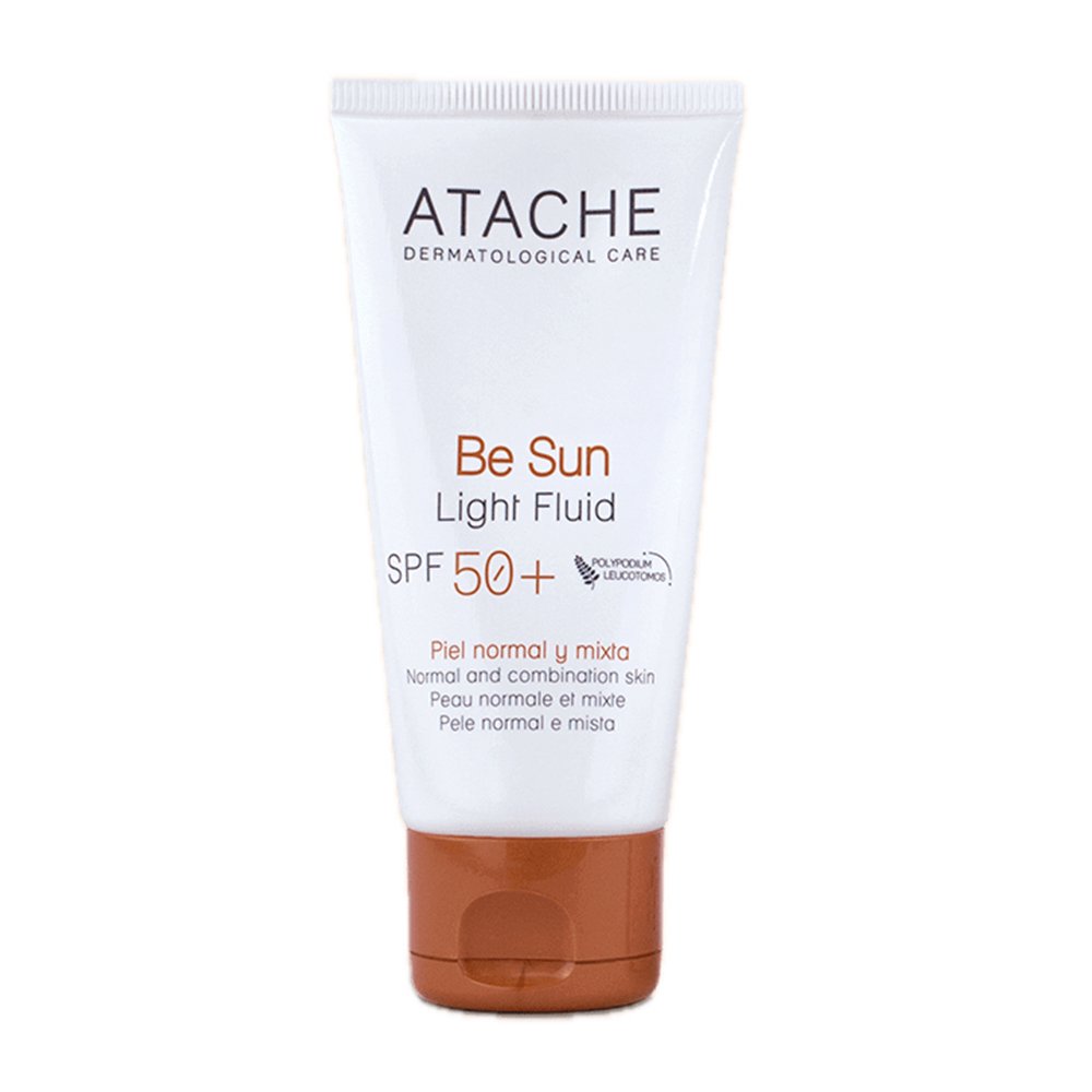 Омолаживающий солнцезащитный крем для всех типов кожи Atache BE SUN Light Fluid SPF 50+ 200 мл - основное фото