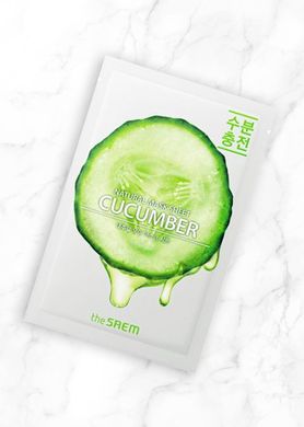 Тонізуюча тканинна маска з екстрактом огірка THE SAEM Natural Cucumber Mask Sheet 21 мл - основне фото