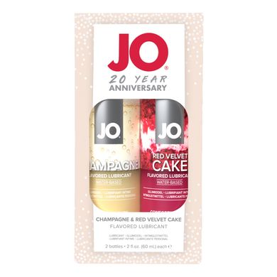 Набір оральних лубрикантів System JO Champagne & Red Velvet Cake Limited Edition 20 Year Anniversary Set - основне фото