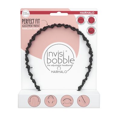 Чёрный обруч для волос Invisibobble HAIRHALO True Dark Sparkle - основное фото