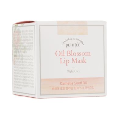 Нічна маска для губ PETITFEE Oil Blossom Lip Mask Camellia Seed Oil 15 г - основне фото