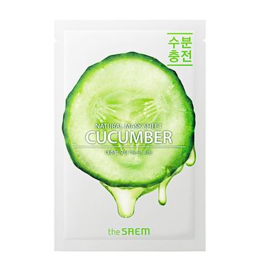 Тонизирующая тканевая маска с экстрактом огурца THE SAEM Natural Cucumber Mask Sheet 21 мл - основное фото