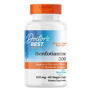 Бенфотіамін Doctor's Best Benfotiamine 300 BenfoPure 300 mg 60 шт - основне фото