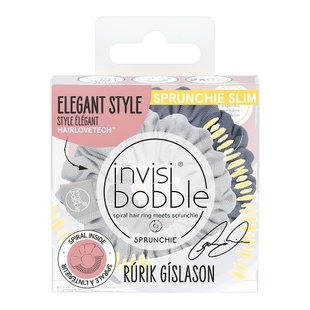 Набір з двох резинок для волосся Invisibobble SPRUNCHIE Slim Rurik Gislason Feeling Greyt - основне фото