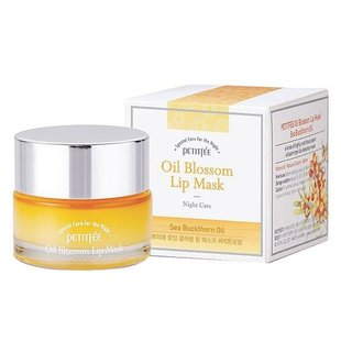 Ночная маска для губ PETITFEE Oil Blossom Lip Mask Sea Buckthorn Oil 15 г - основное фото