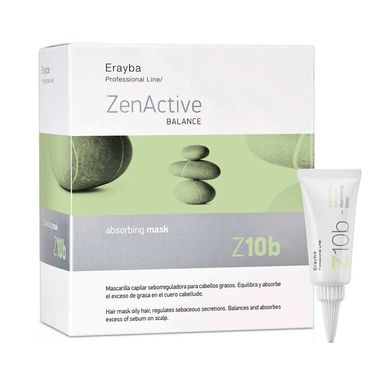 Абсорбуюча маска для жирного волосся Erayba Zen Active Z10b Absorbing Mask 8x15 мл - основне фото