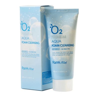 Киснева пінка для вмивання Farmstay O2 Premium Aqua Foam Cleansing 100 мл - основне фото